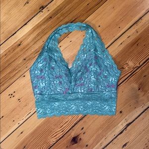 Blue Lace Top Dance Top